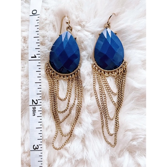 COPY - EUC Statement Fringe Chain Earrings 3” Length - Easy Costume Jewelry Roy… - Picture 2 of 4